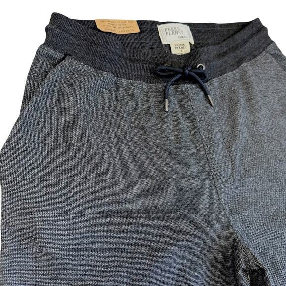 Free Planet Terry Knit Lounge Sweat Shorts Elastic Drawstring Size S Marled Gray - Picture 5 of 12